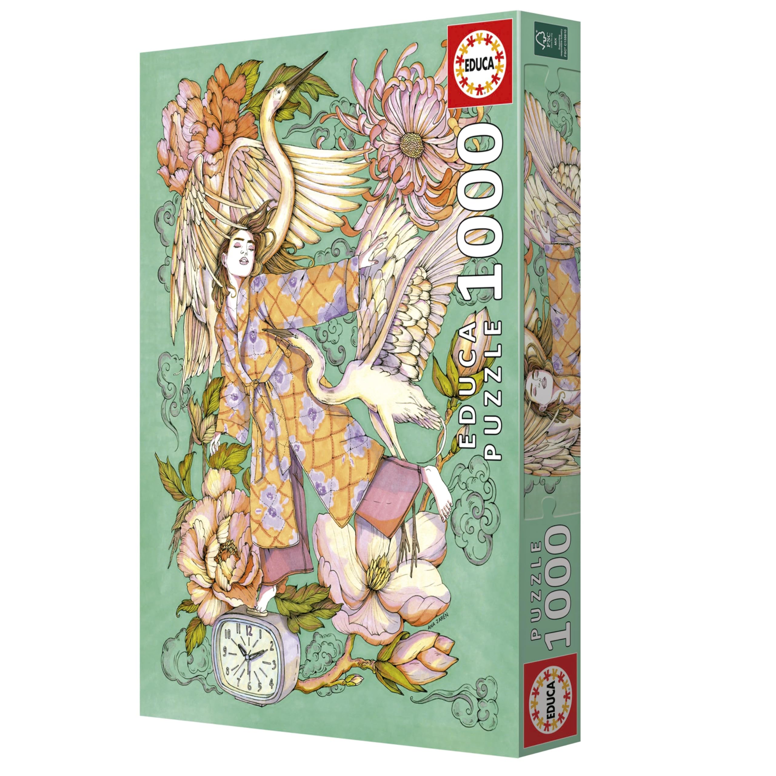Educa Puzzle 1000 Teile Für Erwachsene „Erwachen“ Von Ana Jarén – Inkl. Puzzle-Kleber