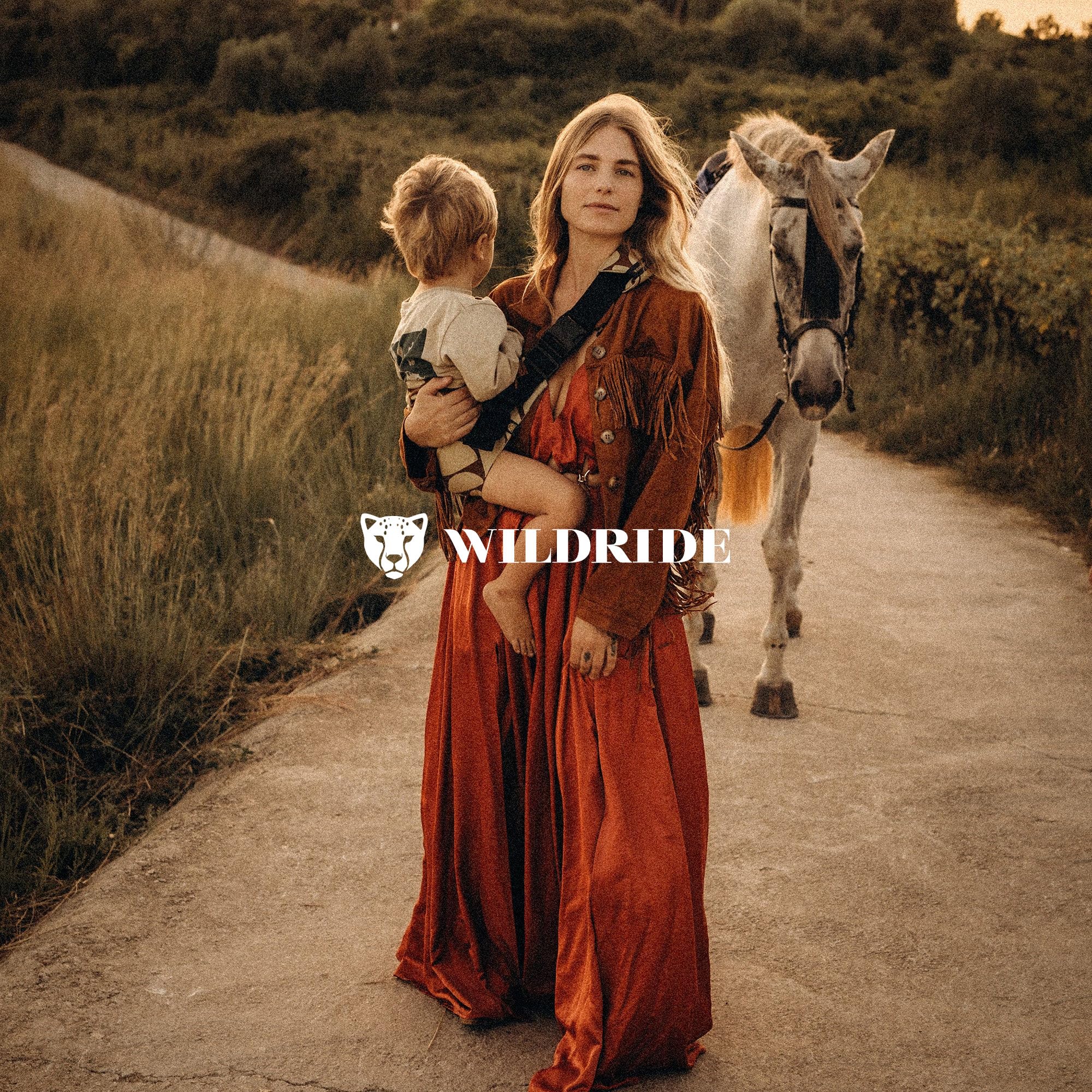 Wildride Portabebé Bandolera Boho, Portabebe Lateral para Niños de 9 Meses a 4 Años, hasta 20 kg, Algodón 100%, Plegable y Compacto, Certificado SGS