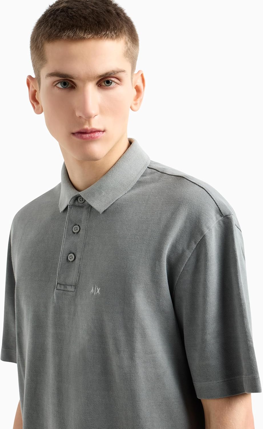 Armani Exchange Mens Basic Logo Pique Polo - Image 3