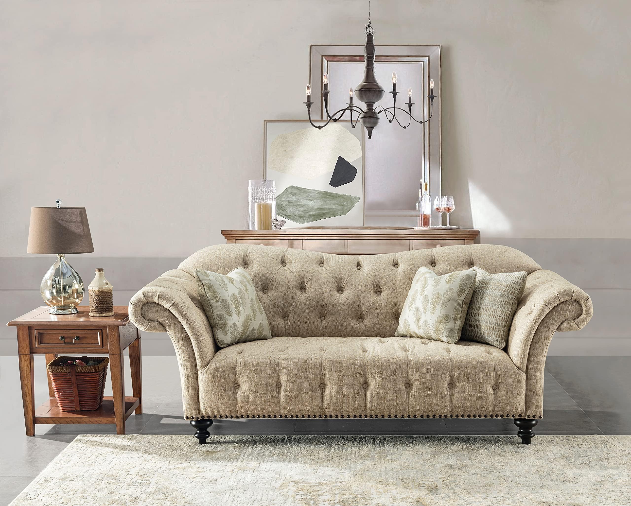 Rolled Arm Living Room Sofa