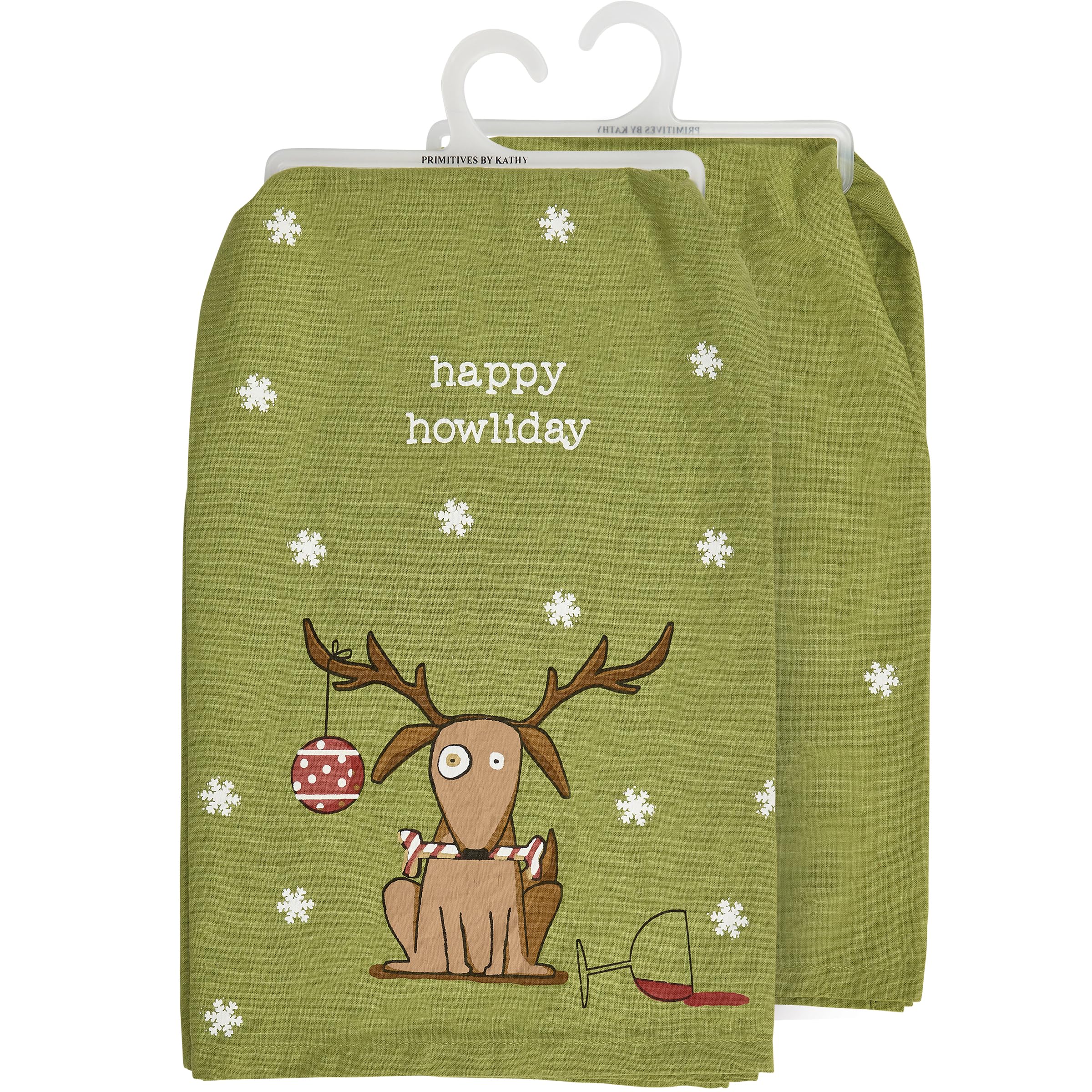 Toalla de cocina navideña Happy Howliday, el regalo ideal para amantes de las mascotas en fiestas.