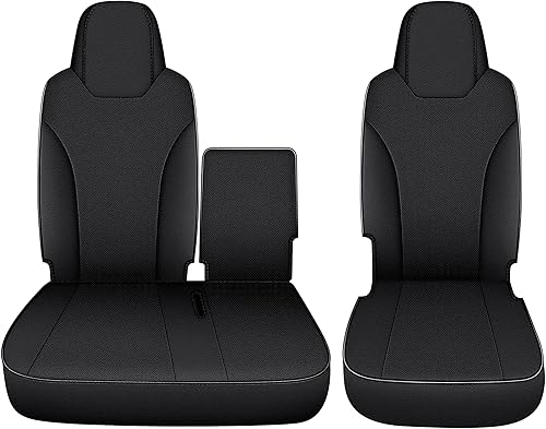 Miniatura 6 de Fundas de asiento personalizadas para Isuzu NPR 1995-2005 40/60 de asiento dividido de cuero sintético, fundas de asiento de automóvil, color negro