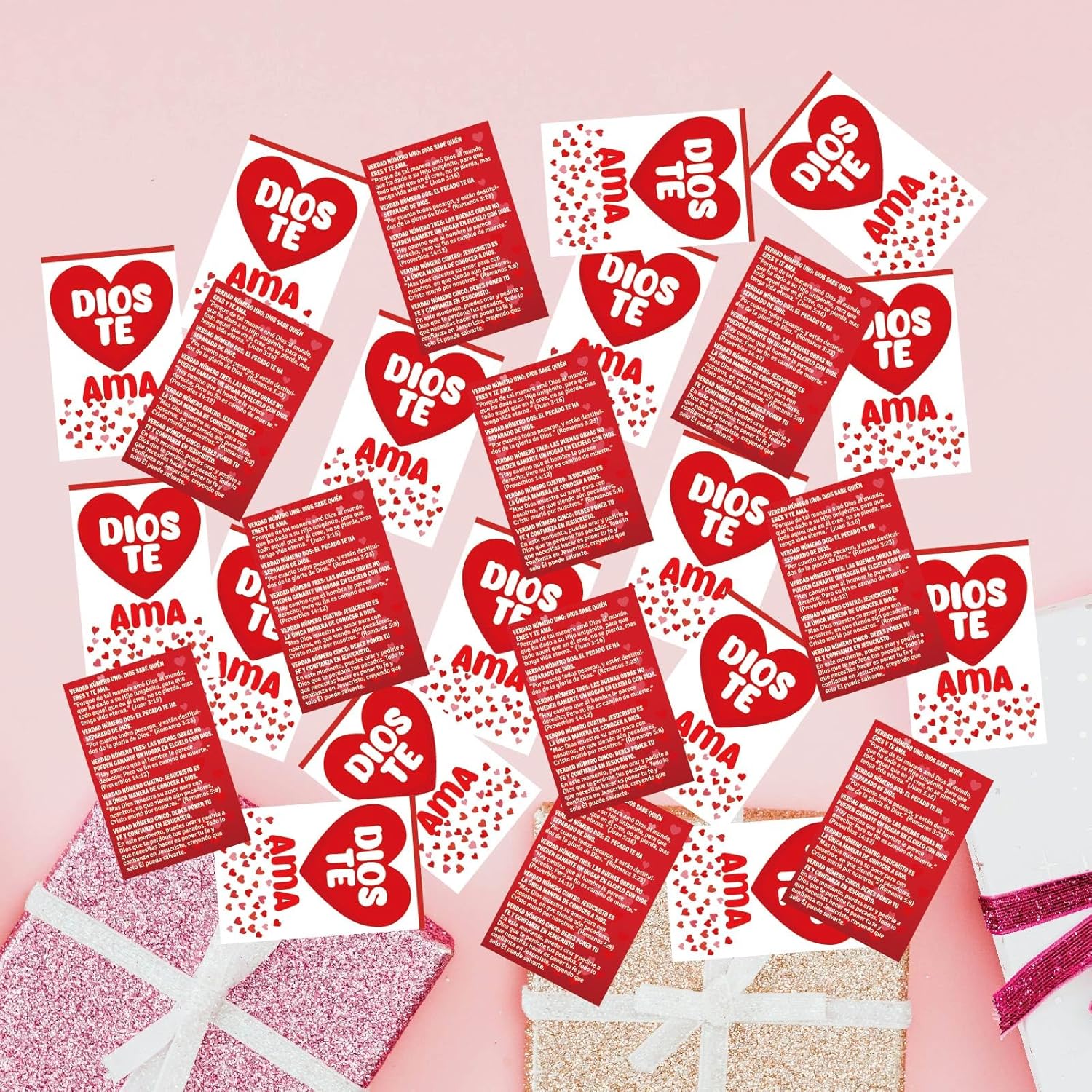 240pcs Spanish Christian Valentines Cards Gospel Tracts Religious St. Valentine Romans Road Salvation Tracts Jesus Loves You Bible Cards for Evangelism Easter (Spanish, Dios Te Ama) - Image 6