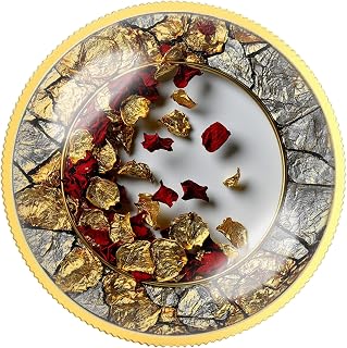 Memorial Token | Gold Leaf & Rose Petal Design | Personalized Grief Gift