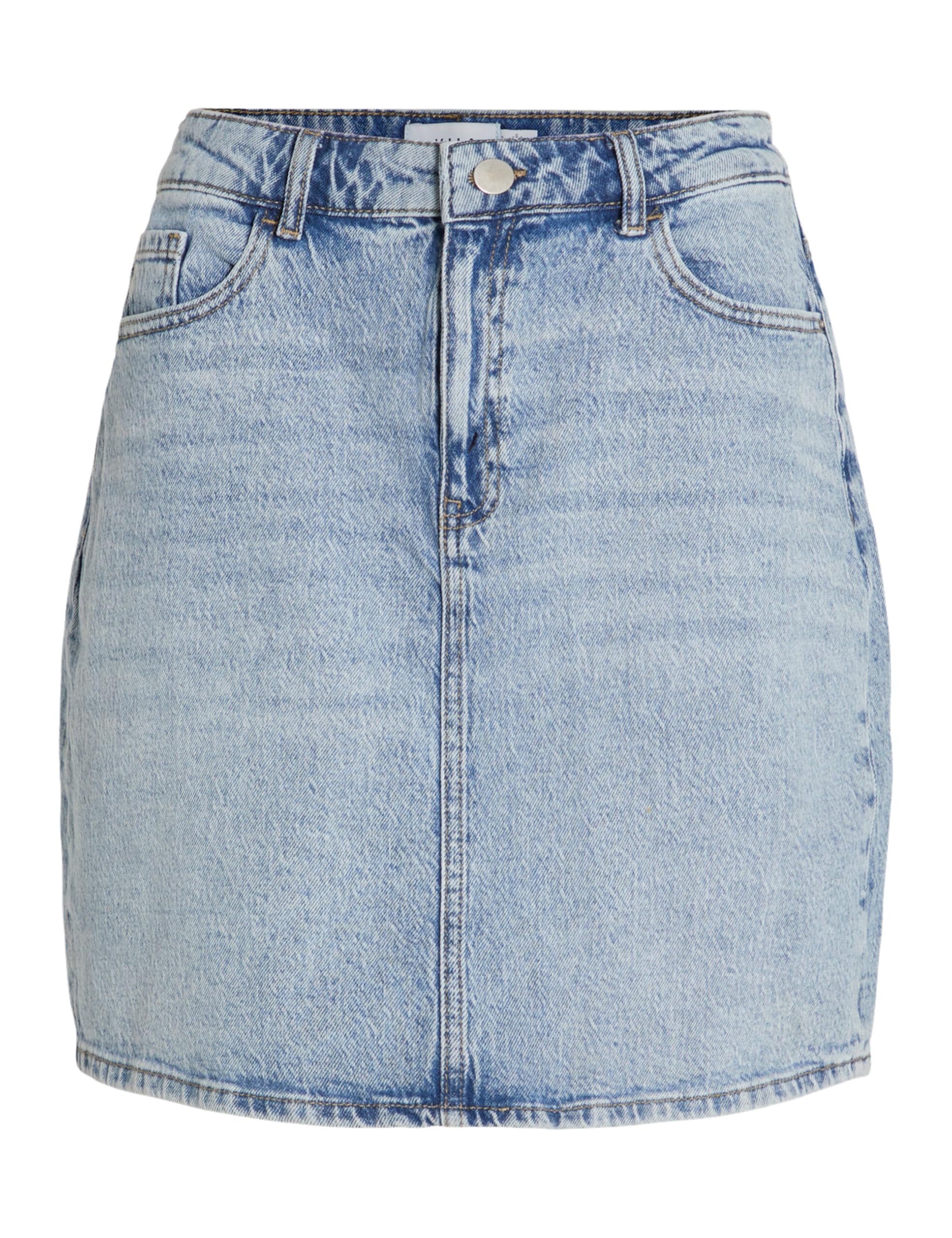 Vila Female Denim Skirt Short, Light Blue (Light Blue Denim), 16