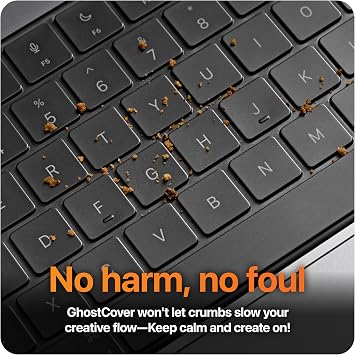 GhostCover Original Premium Ultra Thin Keyboard Cover Protector, Compatible with MacBook Pro 14/16 M1-M5 Pro/Max, M2-M5 MacBook Air 13/15, 2026 MacBook Neo 13 (Touch ID), US ANSI Layout, Clear