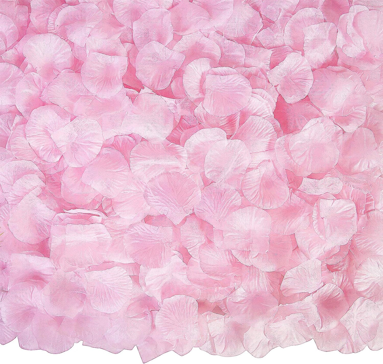 Attmu 3200 Pcs Artificial Rose Petals for Romantic Night, Fake Rose Flower Petals for Wedding, Party, Valentines Day Decorations for The Home (Pink)