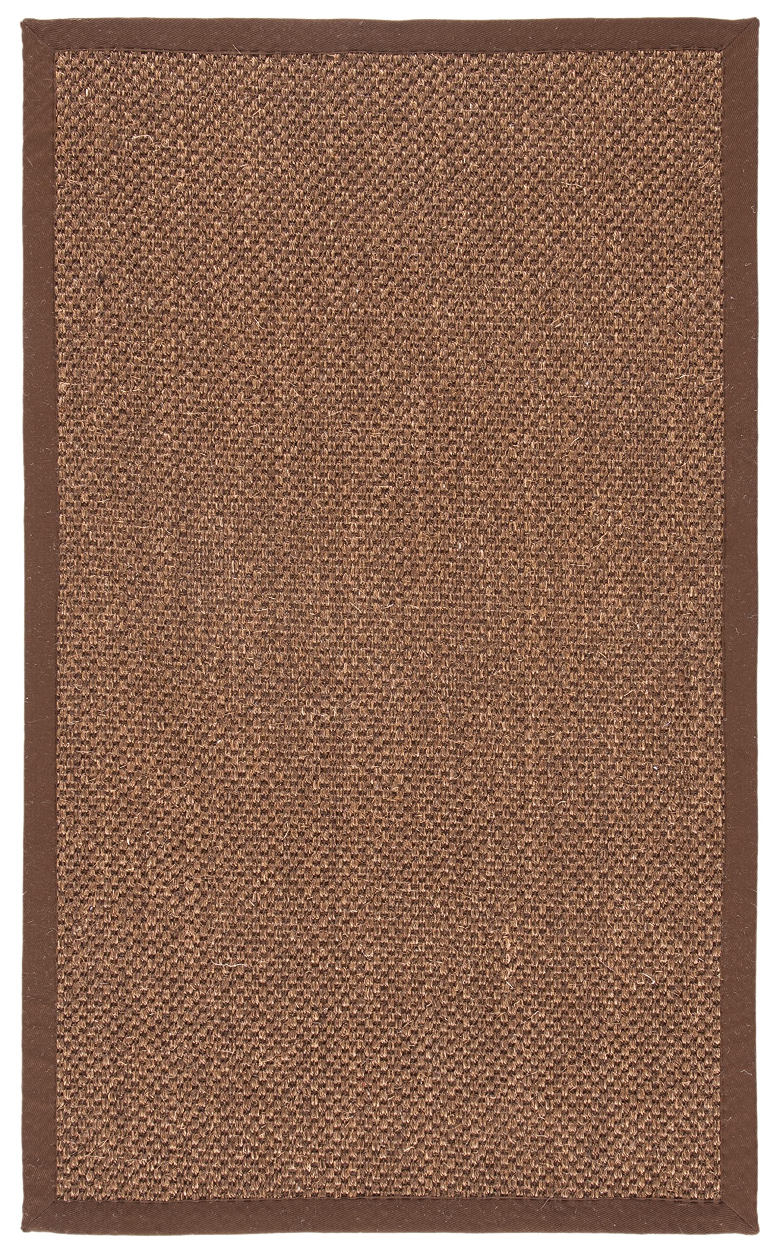 SAFAVIEH Natural Fiber Collection Accent Rug - 3' x 5', Brown & Brown, Border Sisal Design, Easy Care, Ideal for High Traffic Areas in Entryway, Living Room, Bedroom (NF443D)