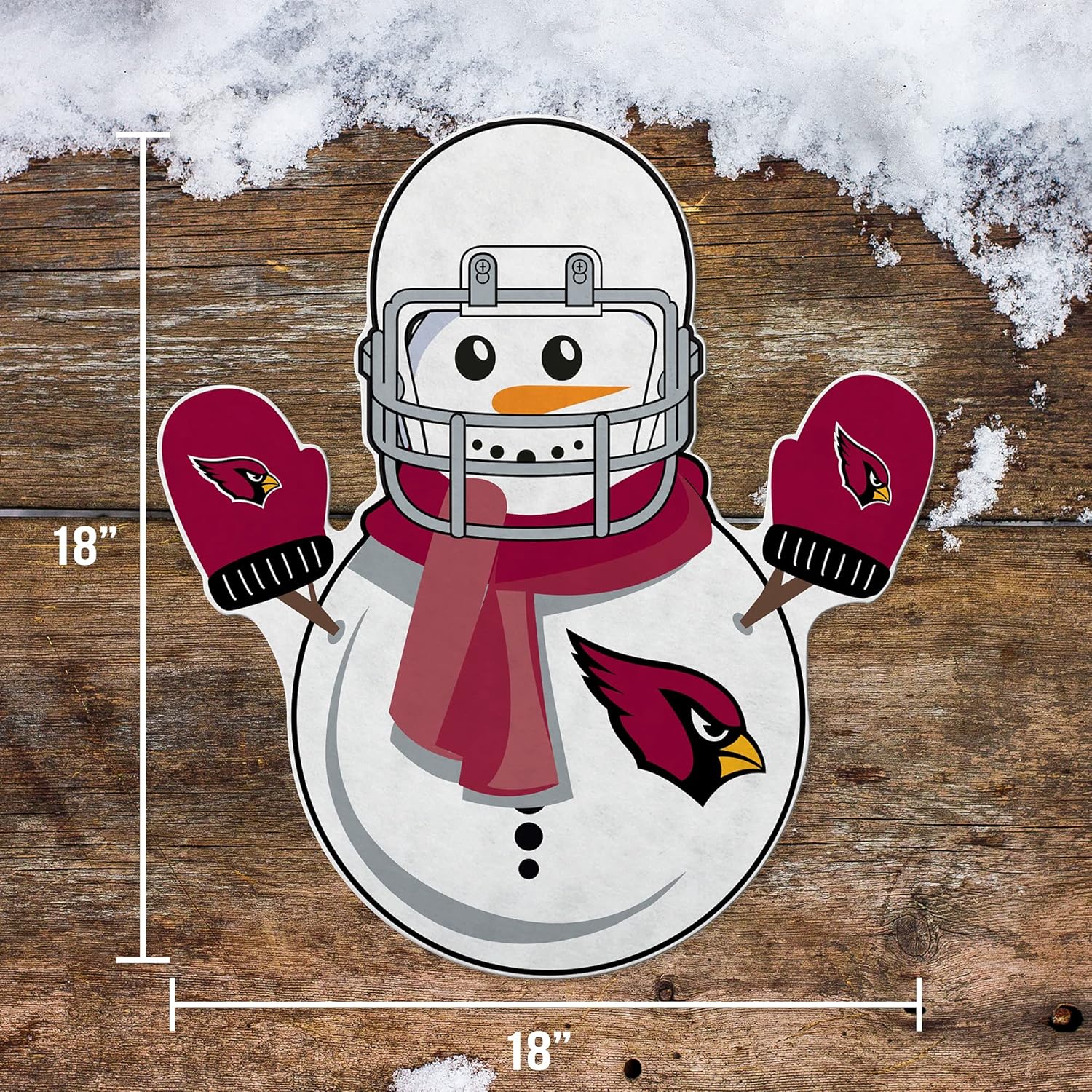 Rico Industries NFL Football Snowman Shape Cut Pennant - Home and Living Room Décor - Soft Felt EZ to Hang - Image 5