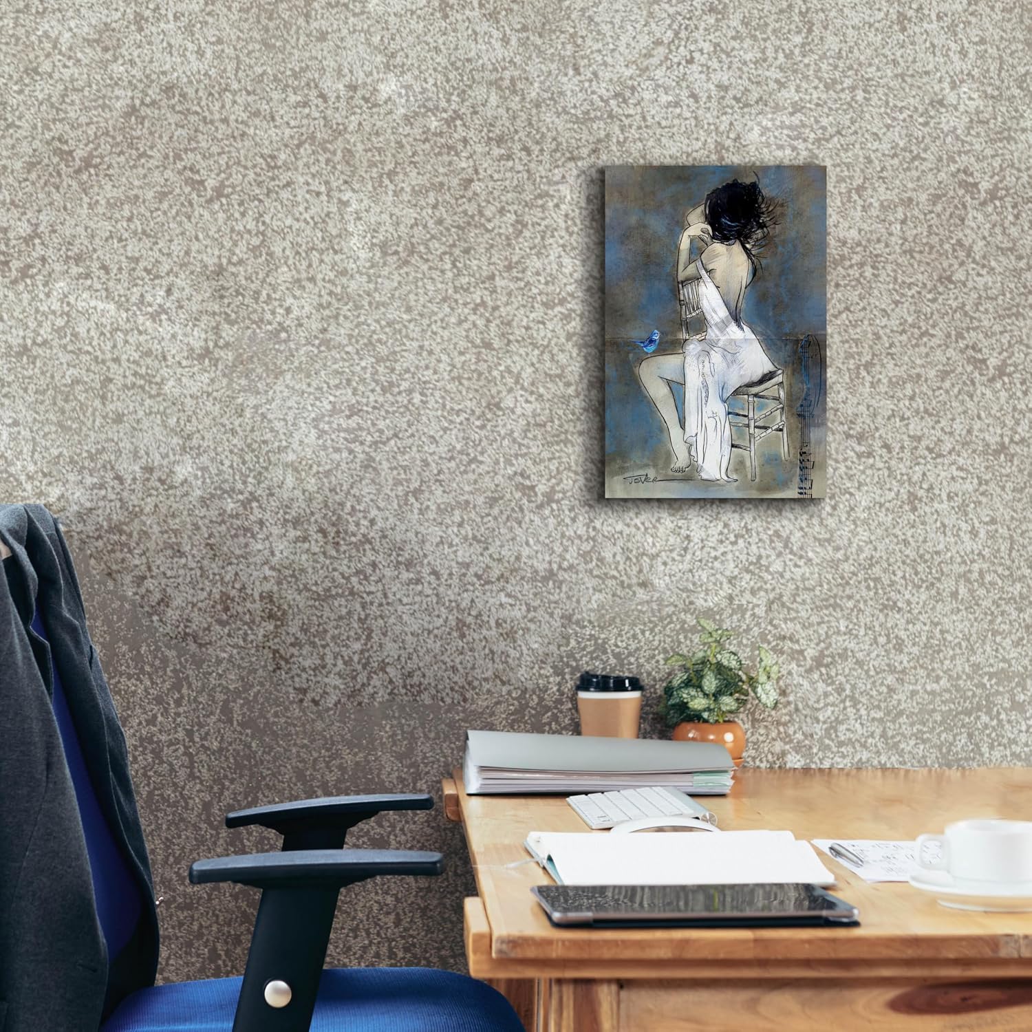 Epic Graffiti 'Blue Melody' by Loui Jover Canvas Wall Art, 12" x 18"
