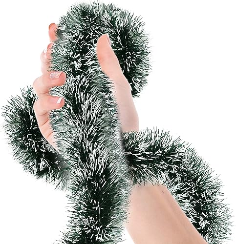 Guirnalda de espumillón para colgar en árboles de Navidad, decoración navideña