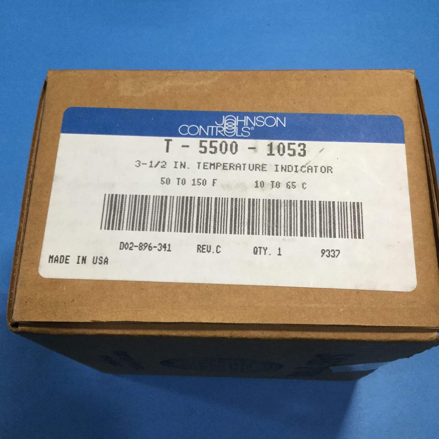 Series T-5500 Model T-5500 Pneumatic Temperature Indicator, 10-65°C Range