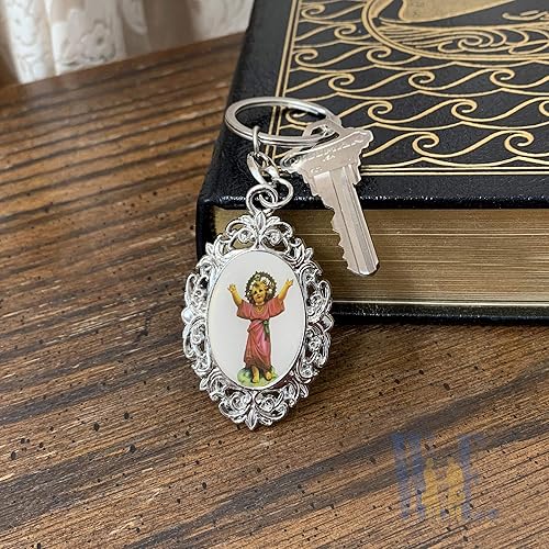 Miniatura 6 de 12 llaveros de metal personalizados para niño divino Jesús – Grabado Metal Bautismo Favor/Presentación de 3 años/Recuerdos de Bautizo/Divino Nino