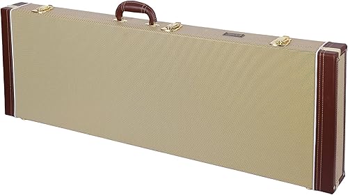 Miniatura 108 de Crossrock Caja de madera para guitarras estilo bajo de precisión derecha Tweed de vinilo (CRW620PBTW)