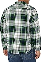 Vista 5 de Tienda Essentials Camisa de franela de manga larga con dos bolsillos para hombre