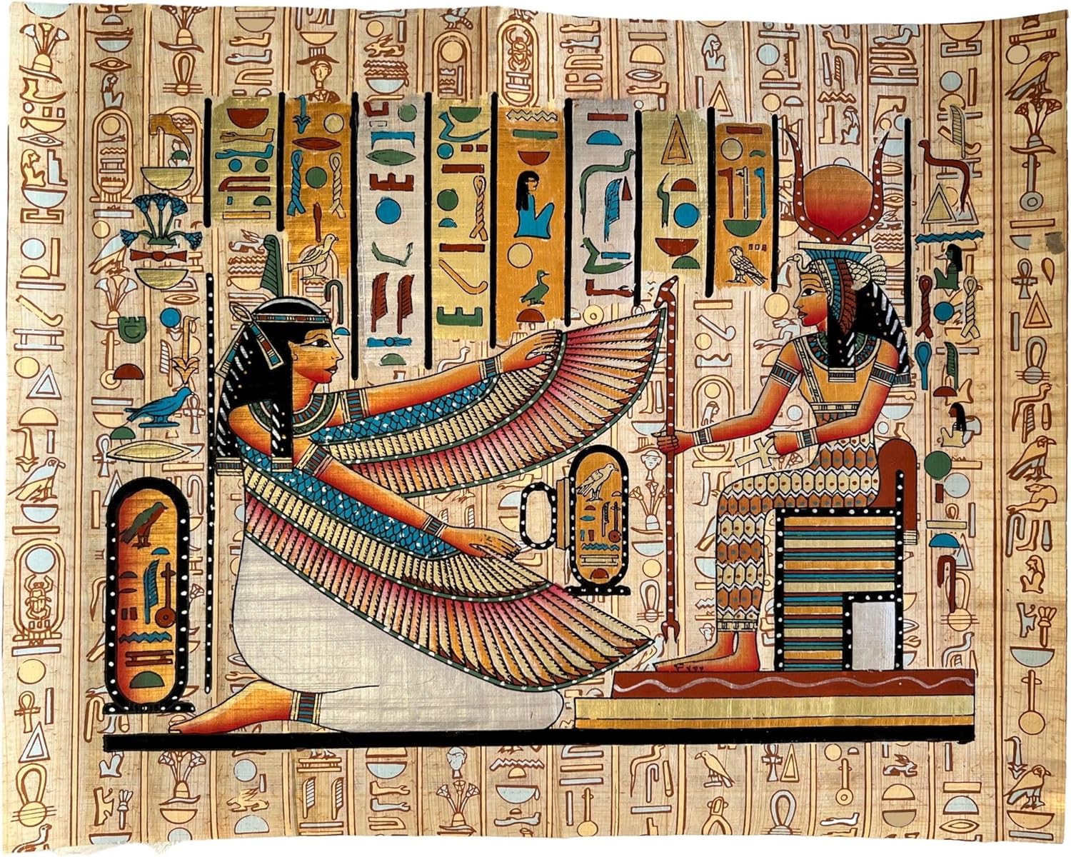 Amazon.com: Goddess Maat – Goddess Isis – Vintage Authentic Hand ...