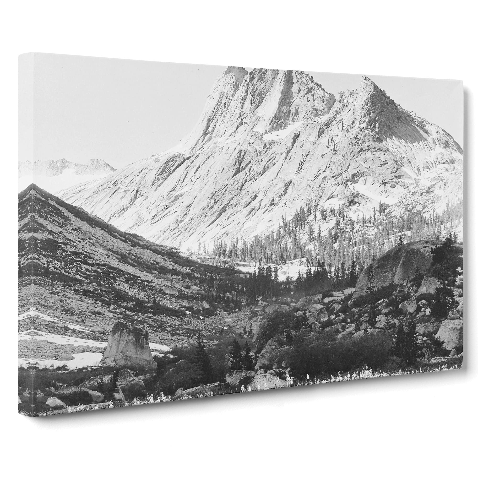 Ansel Adams Boaring River, Kings River Canyon Photograph Canvas Print, Mixed, 25L x 50W cm