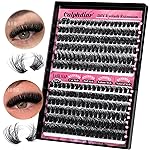 Calphdiar Lash Clusters 80D+100D Thick Eyelash Clusters D-curly Cluster EyelashExtensions Russian Cluster Lashes Wispy Lashes Clusters 234pcs False Mink Eyelashes 10-18mm DIY Lash Extension