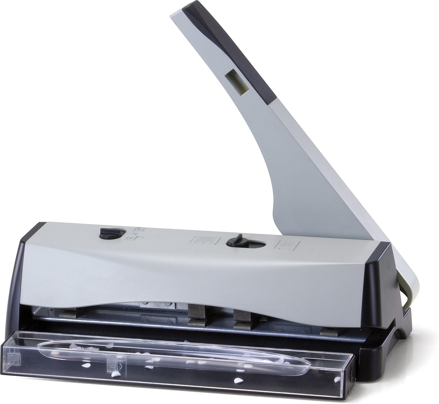 Officemate Effortless 2-3 Hole Punch with Chip Drawer, Punches up to 20 Sheets of 20 lb. Paper, Gray (90150) : Arts, Crafts & Sewing