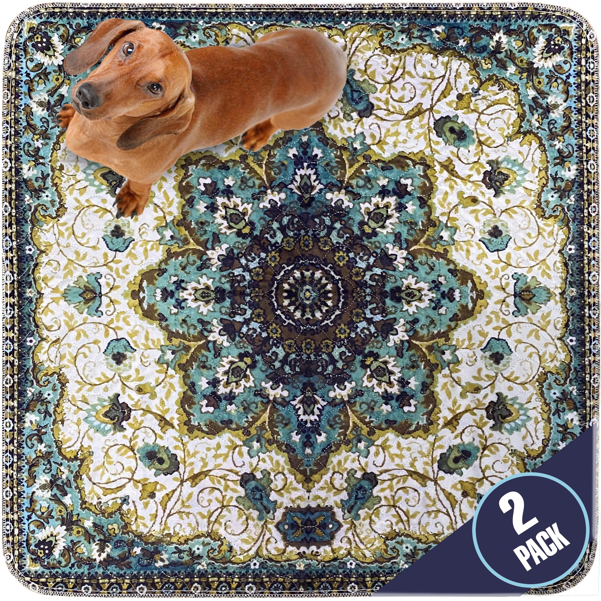 PUPIBOO Washable Pee Pads for Dogs - Super Absorbent Reusable Puppy Training Pads - 100% Waterproof, Leak-Proof & Non-Slip Whelping Pads for Pet Housebreaking โ image 1
