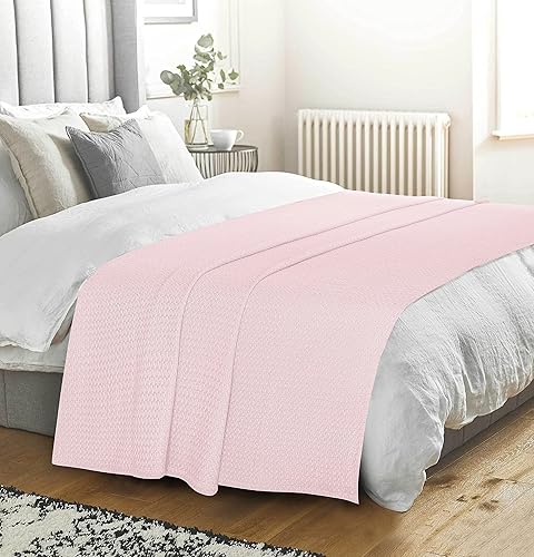 Miniatura 4 de Belizzi Home - Manta para cama 100% algodón, transpirable, tamaño individual, cobija térmica de algodón, perfecta para cubrir cualquier cama en