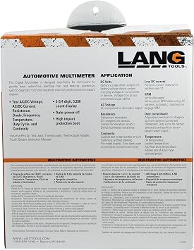 Lang Tools 13803 Automotive Digital Multimeter