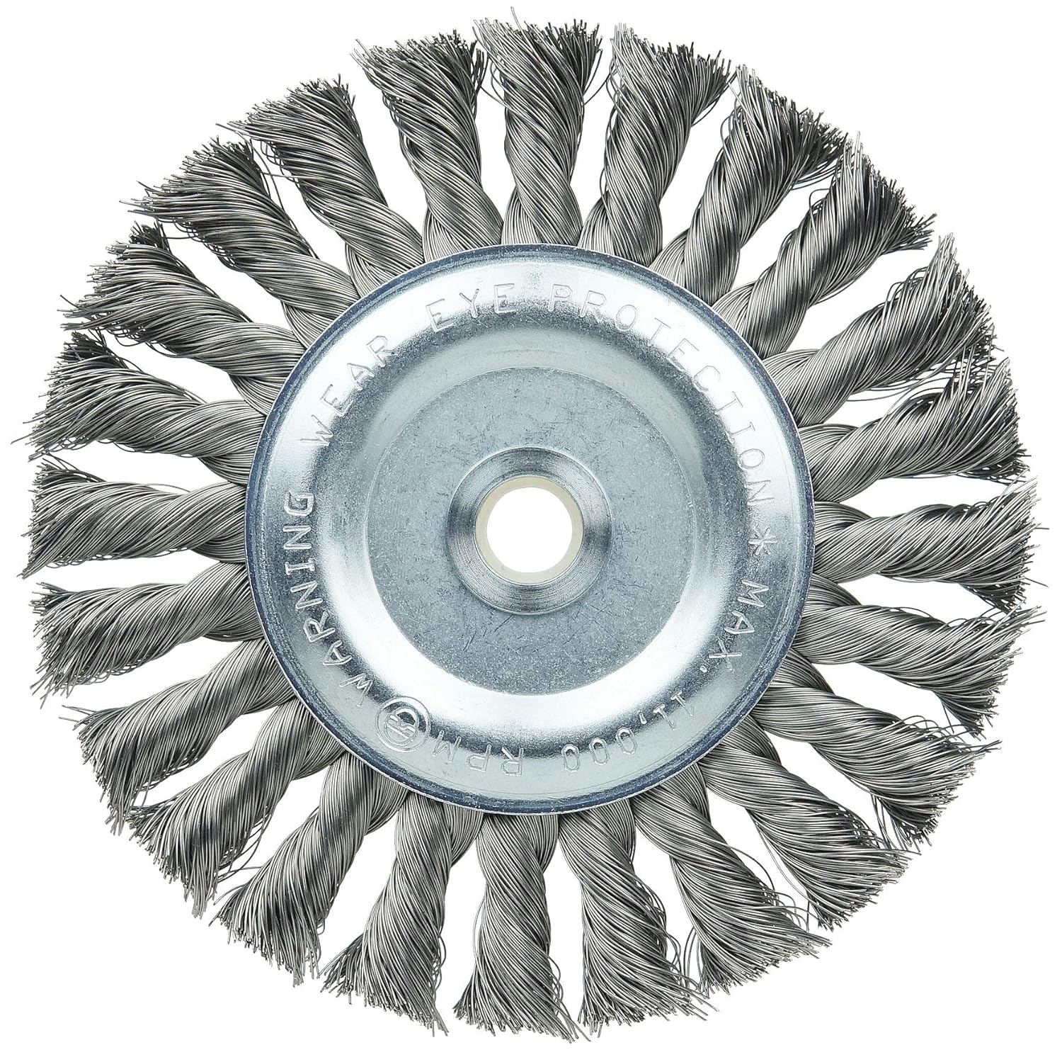 Weiler 36290 3" Wolverine Knot Wire Wheel, Standard Twist, .014", 1/2"-3/8" Arbor Hole, Steel Wire, Made in the USA (Pack of 10)