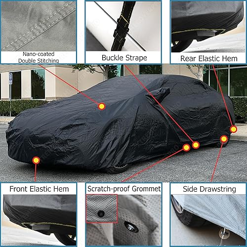 Miniatura 6 de Funda de coche para Toyota Highlander XTREMECOVERPRO Diamond Series 2014, 2015, 2016, 2017, 2018, 2019, 2020, 2021, 2022, 2023, color negro