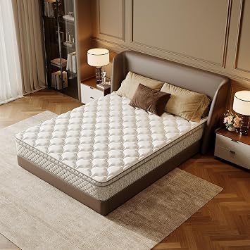 Queen Size Mattress,12 Inch Hybrid Queen Mattress in a Box with Memory Foam and Pocket Spring for Pressure Relief & Comfort Sleep & Zoned Support, Medium Firm, Oeko-TEX