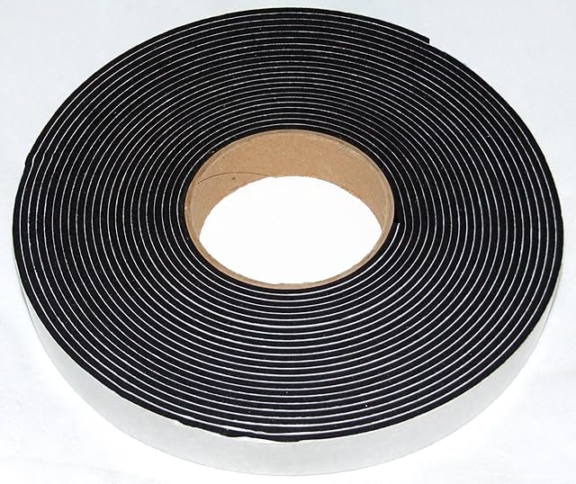 Neoprene sponge rubber self adhesive strip 20mm wide x 3mm thick x 10m long - weather, noise seal