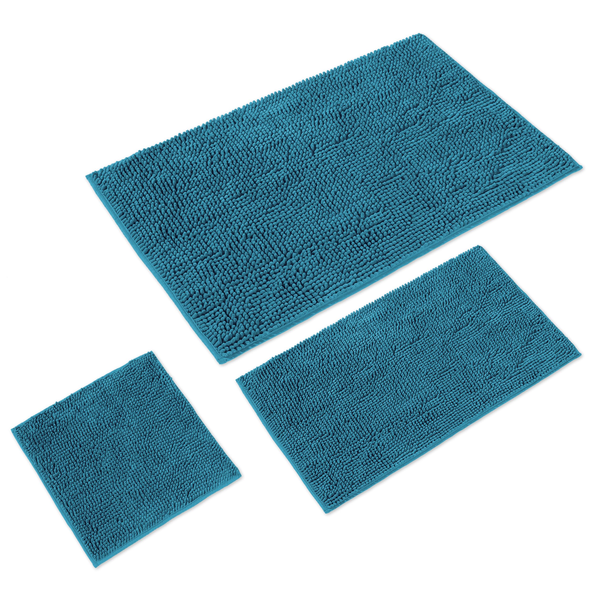 WohnDirect Alfombra Baño Petrolo 45x45cm • Alfombrilla baño Antideslizante y Lavable • Cómoda Y Súper Absorbente — view 45