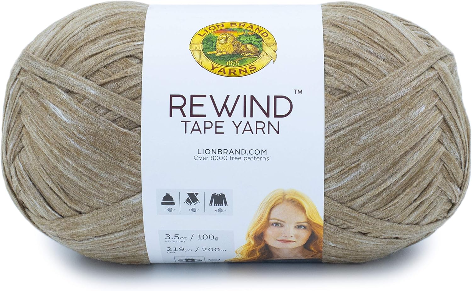 Lion Brand Yarn Rewind Yarn, Yarn for Knitting and Crocheting, Craft