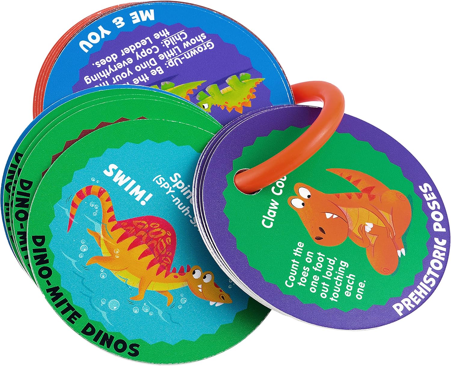 MOLLYBEE KIDS Preschool Action Cards, Dino Stomp and Roar and Dance Party