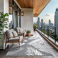 Vista 4 de GENIMO Outdoor Rug 8' x 10' Waterproof for Patios Clearance, Reversible Plastic Straw Camping Rug Carpet, Large Area Rugs Mats for RV, Picnic