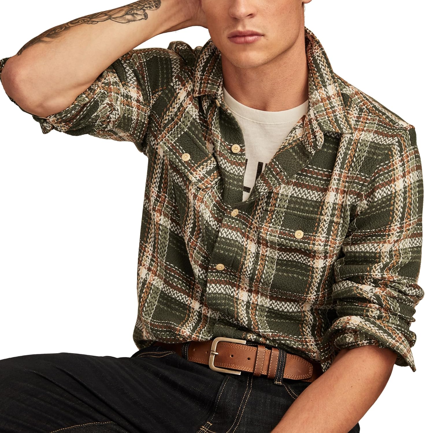 Lucky Brand Men's Herringbone Humboldt