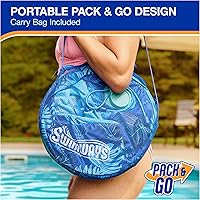 Vista 7 de Swimways Elite Spring Float Hamaca Tumbona de piscina, flotadores inflables de piscina para adultos con inflado rápido, hamaca de piscina