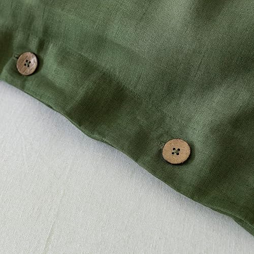 Miniatura 8 de EVERLY Juego de funda de edredón de 100 % lino puro, tamaño Queen de 90 x 90 pulgadas, 3 piezas (1 funda de edredón, 2 fundas de almohada), suave y