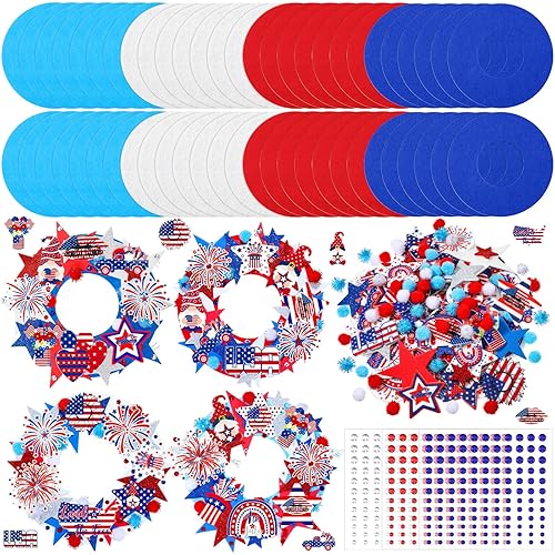 SmoothNovelty 405 Pcs 4th of July DIY Craft Kits Memorial