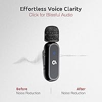 Vista 3 de Micrófono Lavalier inalámbrico dual para iPhone y Android, el mejor micrófono de solapa para grabación de video, YouTube, TikTok, IG, podcasts
