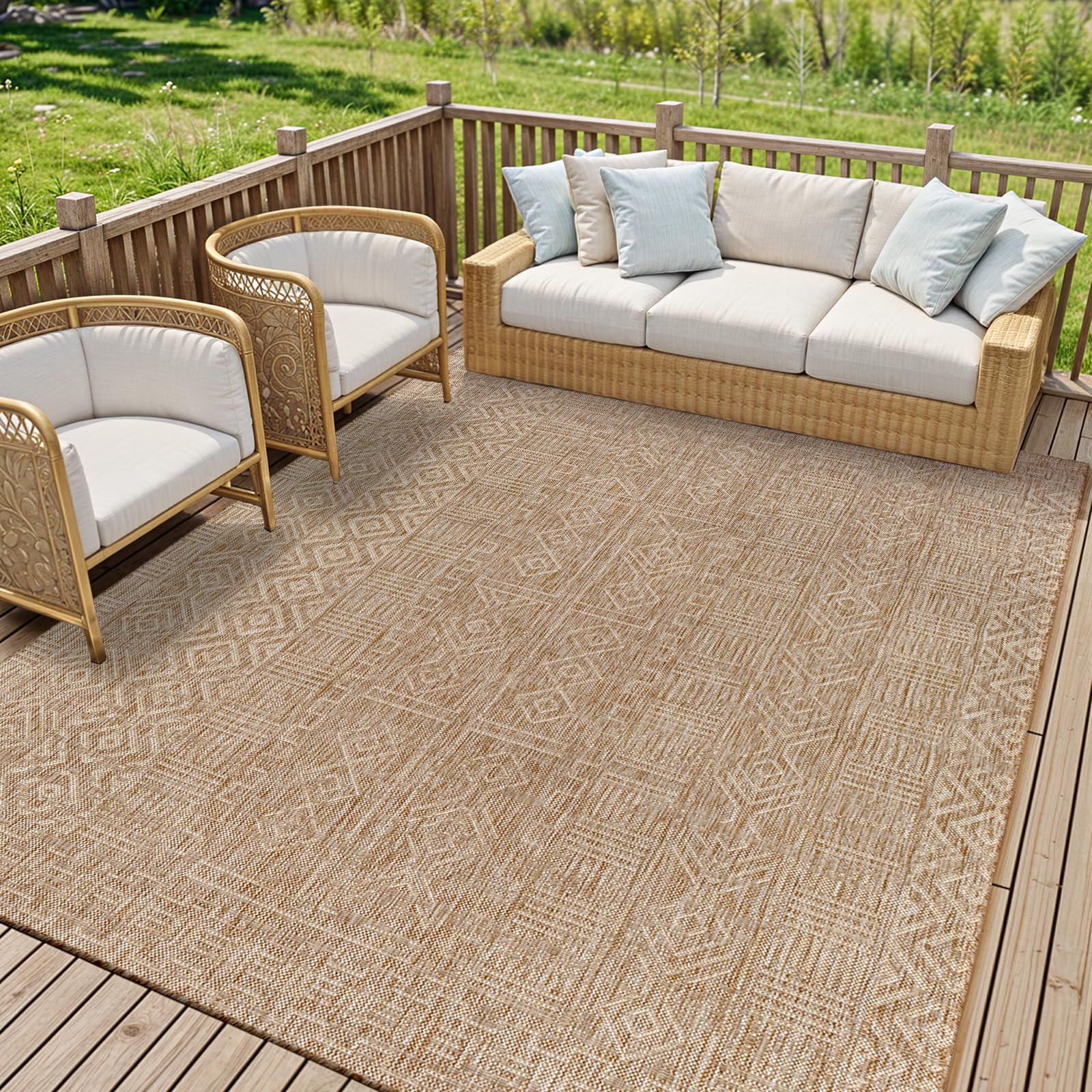 Global Brown SWETA Area Rug 200 x 275 cm - Livabliss