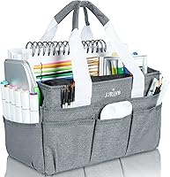 Vista 27 de JJRING Bolsa Organizadora de Transporte para Manualidades, Organizador de Almacenamiento de Arte con Múltiples Bolsillos, Bolsa de Costura Morado