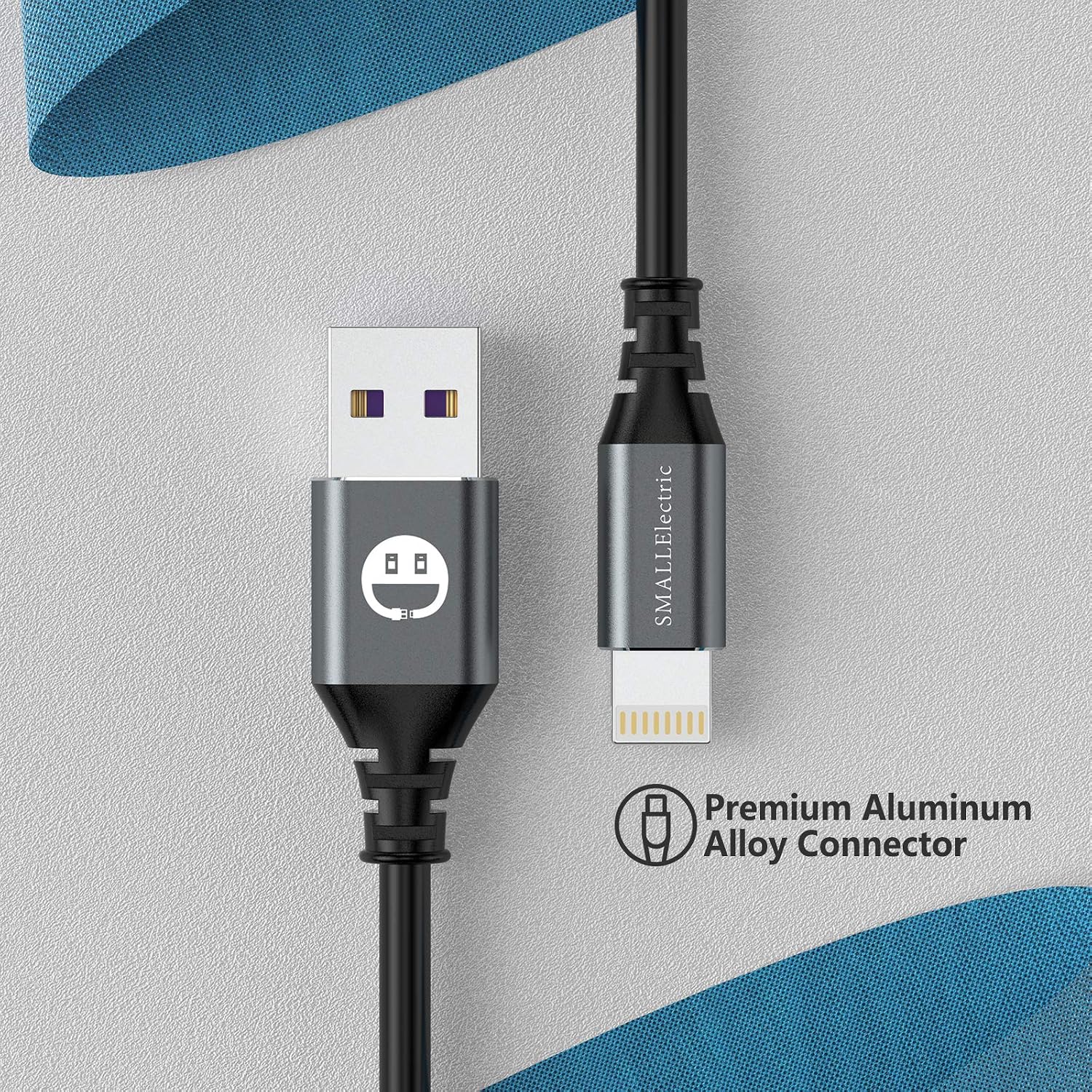 SMALLElectric 3 Pack MFi iPhone Charger 10ft Extra Long Lightning Cable | MFi Certified 10ft Extra Long Lightning Cable, Reinforced Cord for iPhone 14-6/SE, iPad, AirPods, Bed/Sofa