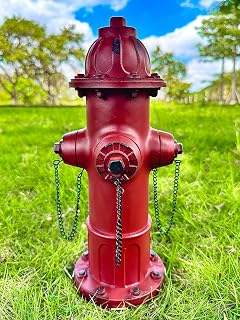 Teaeeno Fire Hydrant for Dog to Peed on Outdoor Statue,13.2 Inch Retro Red Fire Hydrant Puppy Pee Training Post,Pee Post Aid Yard Garden Lawn Ornament Outdoor Garden Gifts for Dog Lover