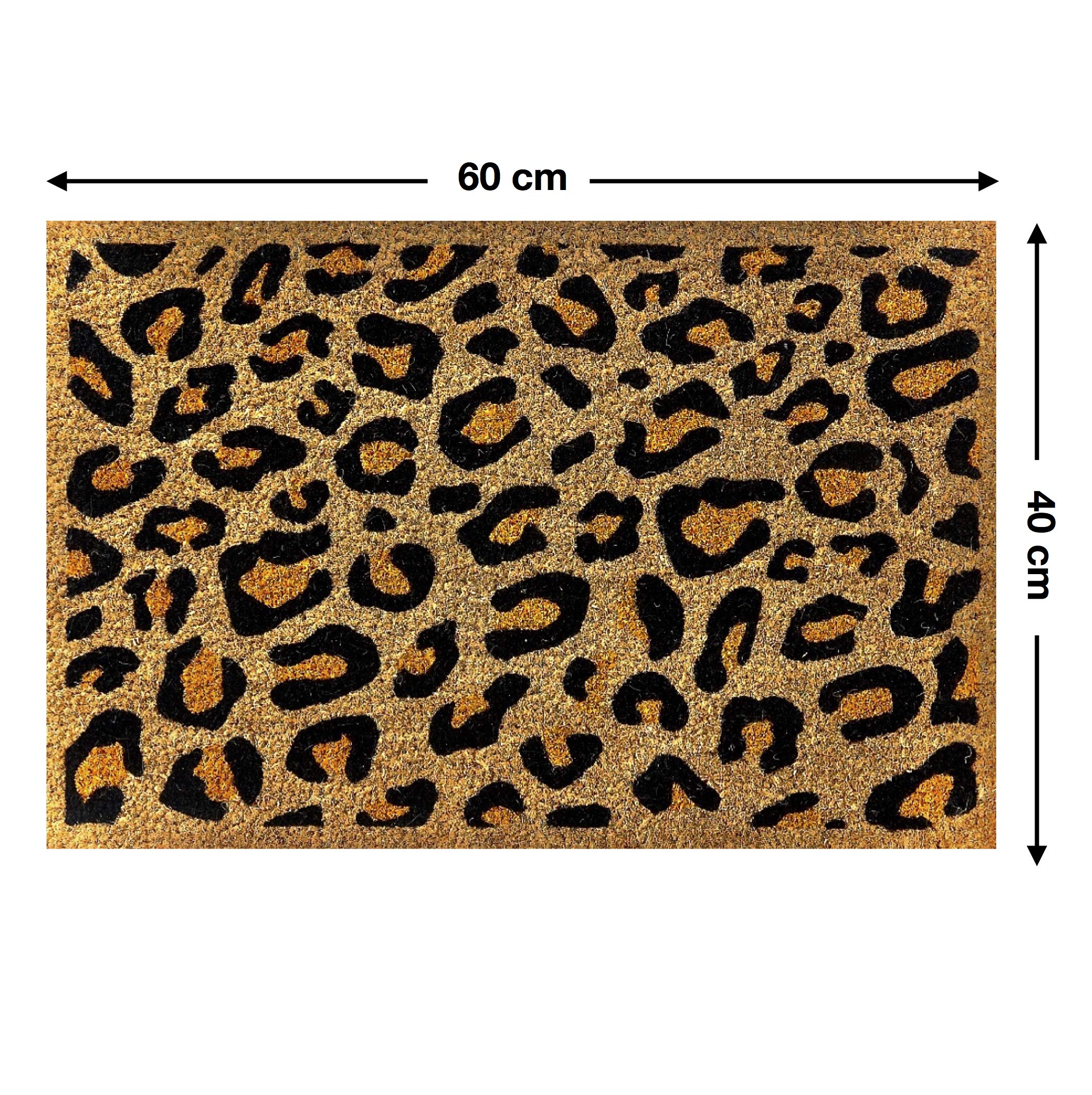 Fisura Kokos Fußmatte "The Jungle" - Leopardenmuster 70x40cm