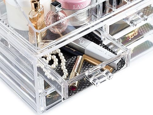 Miniatura 6 de Organizador de almacenamiento transparente para cosméticos, organiza fácilmente tus cosméticos, joyas y accesorios para el cabello. Se ve elegante