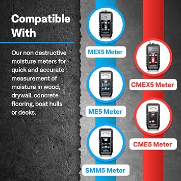 Tramex Extension Handle & Clamp for the 5-Series Moisture Encounters | Use with Our MEX5, ME5, CMEX5, CME5 & Skipper 5 Wood, Drywall, Concrete & Marine Meters Only | Adjustable Tool for Measurement