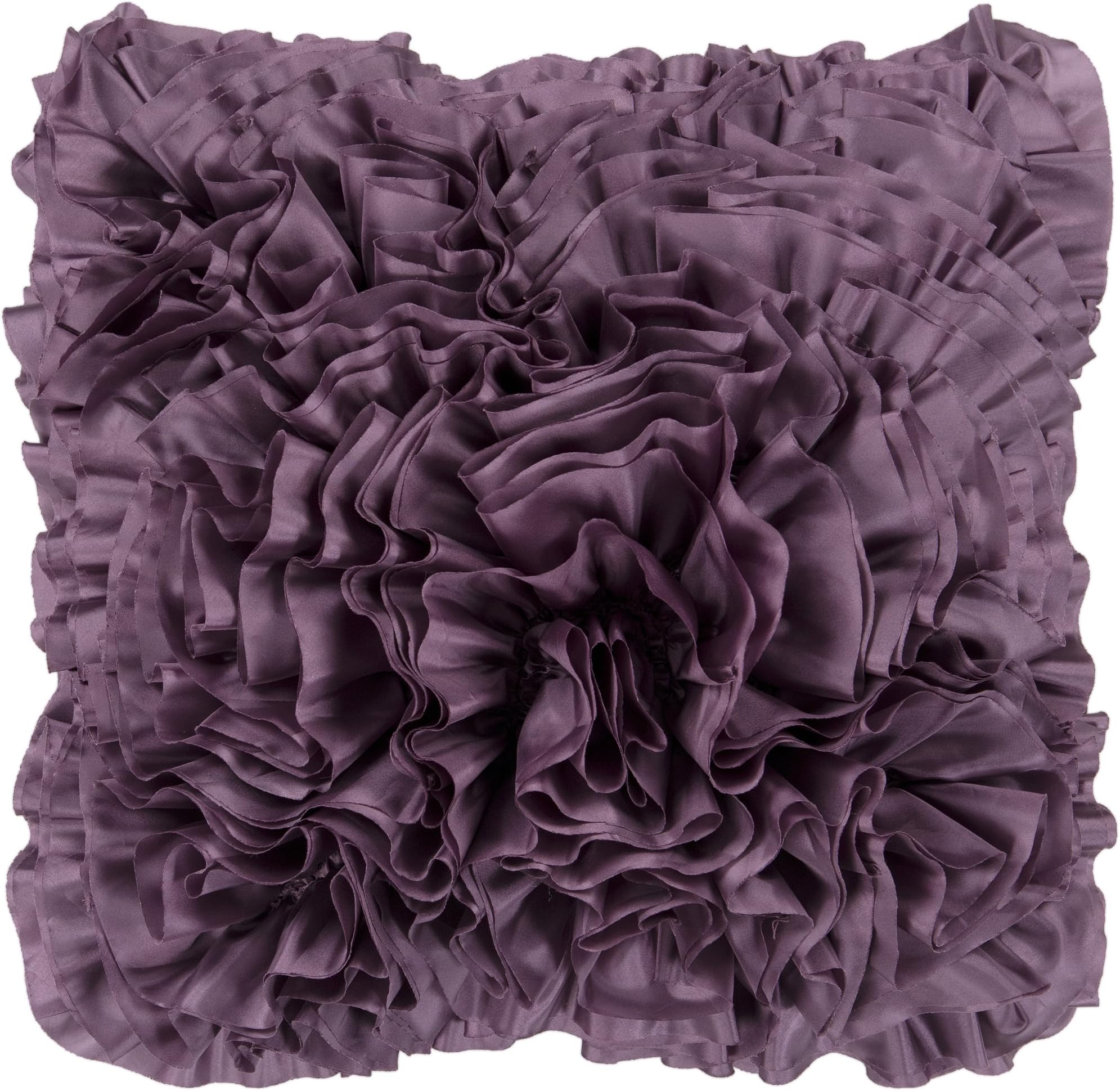 Artistic Weavers Hand Crafted 100% Poly Textural Decorative Pillow, 18" 18", Plum