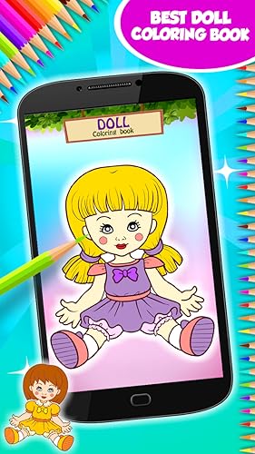 Livro de colorir de boneca