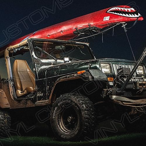 Vinilo Customs Flying Tigers P-40 Warhawk Shark Teeth Hobby Set de pegatinas (12.0in)