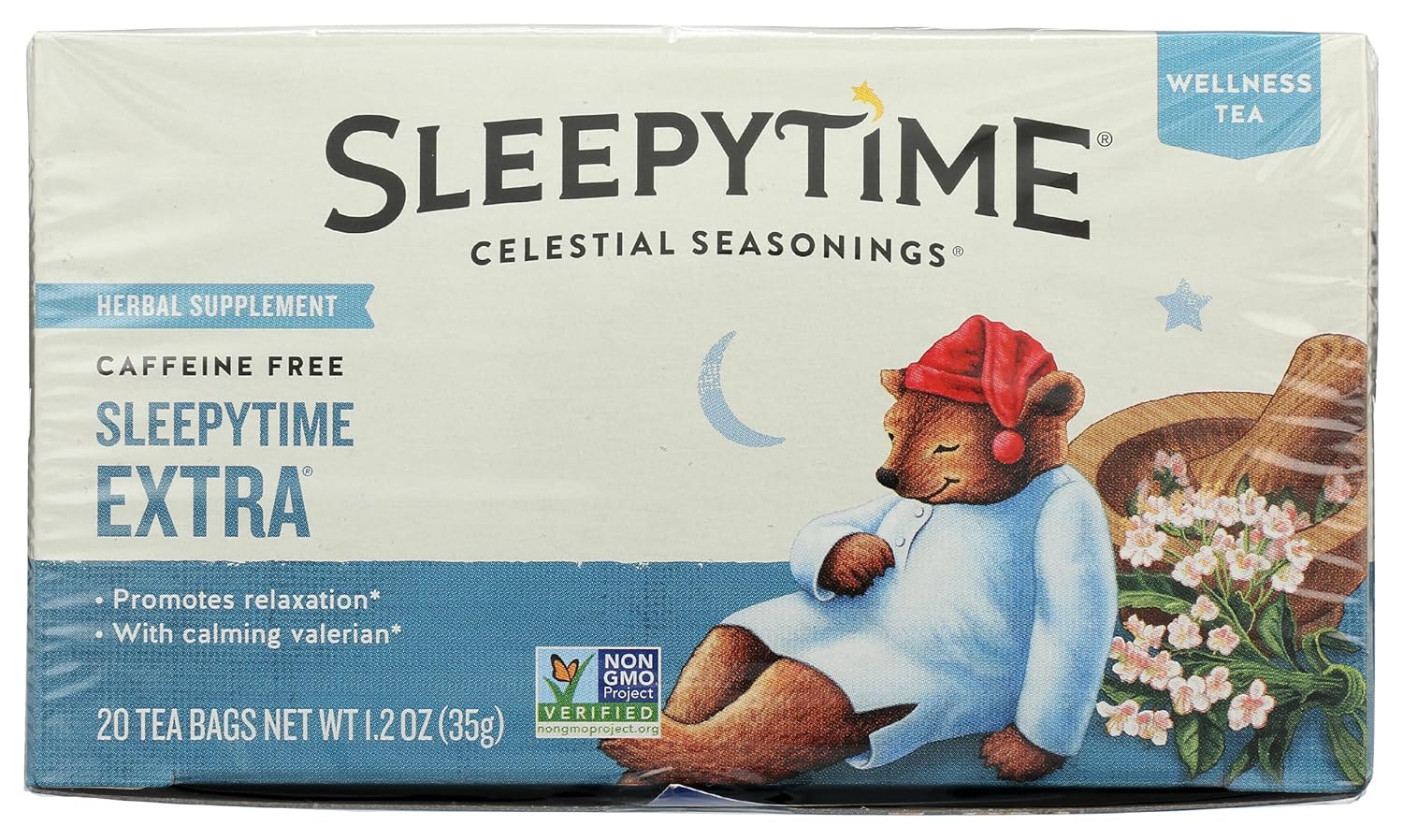Celestial Seasonings Wellness Tea, Sleepytime Extra, 20 Count Box